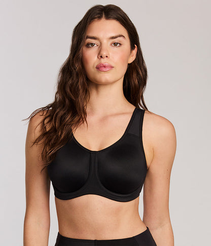 Simone Sport Underwire Bra: Black