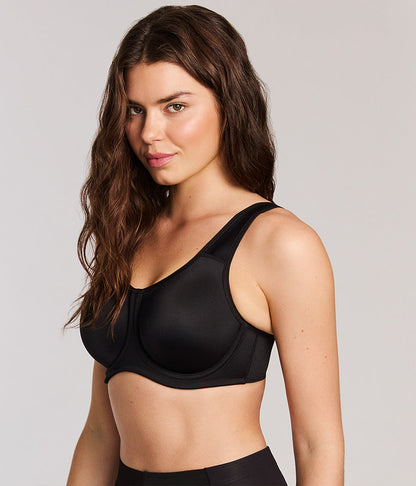 Simone Sport Underwire Bra: Black