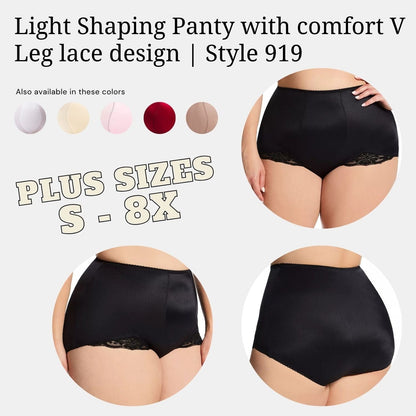 Light Shaping Panty with comfort V Leg lace design | Style 919