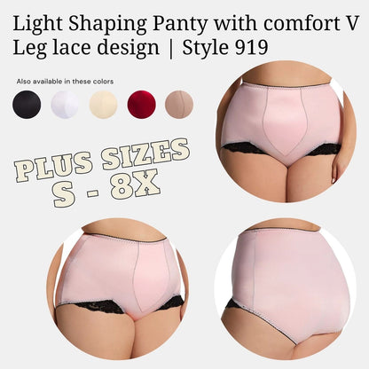Light Shaping Panty with comfort V Leg lace design | Style 919