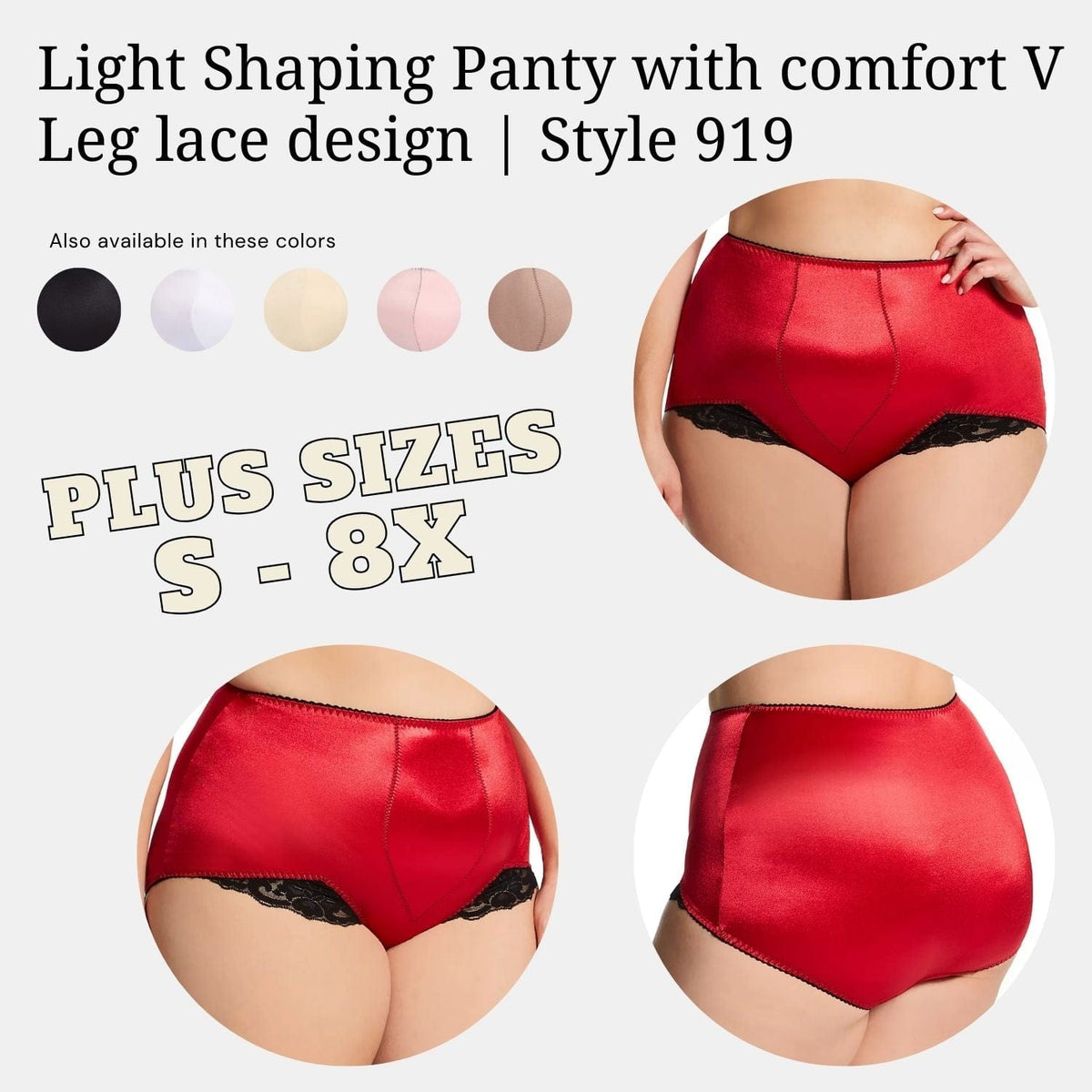 Light Shaping Panty with comfort V Leg lace design | Style 919